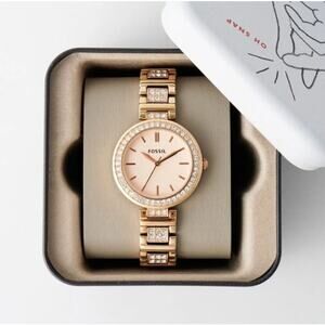 Fossil BQ3181 Karli Three-Hand Rose Gold-Tone Stainless Steel Watch BQ3W181